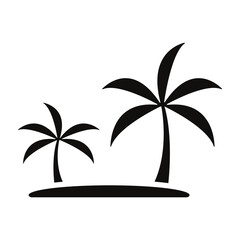 Palms icon flat. Illustration isolated vector sign symbol
