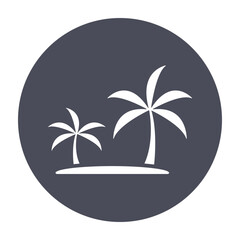 Palms icon flat. Illustration isolated vector sign symbol
