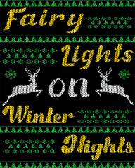 New winter colorful Christmas ugly sweater design