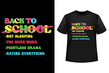 Back to school t-shirt design template
