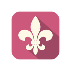 fleur de lis - heraldic icon vector design template in white background