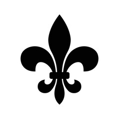 fleur de lis - heraldic icon vector design template in white background