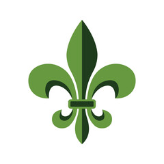 fleur de lis - heraldic icon vector design template in white background © sugeng rawuh