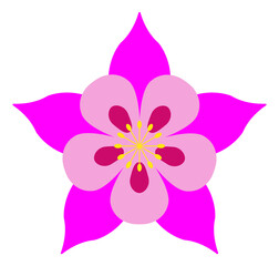 Cute Art Pink Flower Clipart