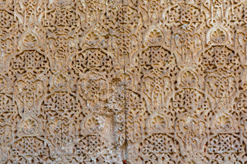 Close-up of Islamic ornaments on a wall