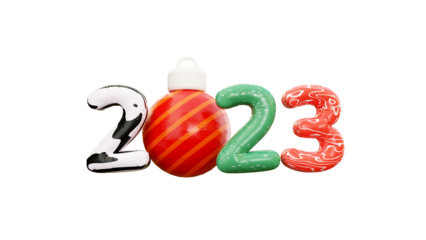 2023 Happy New Year 3d illustration