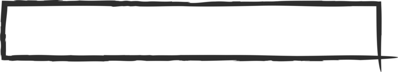 Obraz premium Chalk style square frame vector illustration. Hand drawn rectangle chalk borders for office presentation or school event design