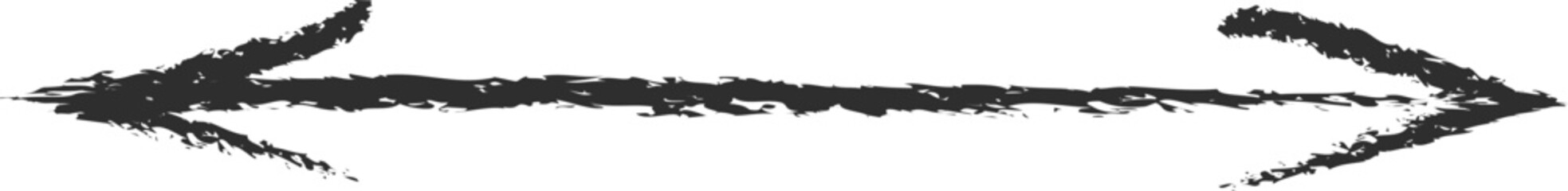 Sketchy arrow chalk marker vector illustration. Chalk style symbols for hand drawn diagrams, mind maps and communication drawings