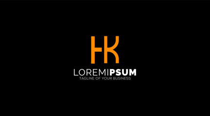 HK, KH, H, K Letters Logo design Abstract Monogram vector
