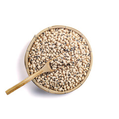 Black Eye Pea (Lobia, Cowpeas). Black Eye Pea in threshing basket