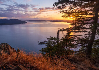Overlook on Lummi Island, San Juan Islands, Washington, USA