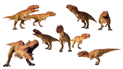 set of dinosaurs Ceratosaurus PNG 
