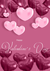 Beautiful card for Valentine's day. Can also be used as a banner or flyer