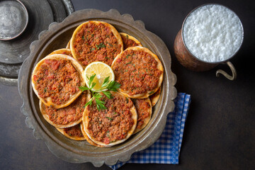 Turkish Food Findik Lahmacun -Mini Pizza
