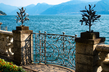 Fascinating art installation in the beautiful historic Villa Monastero with spectacular Lake Como view in Varenna, Province of Lecco, Italy.