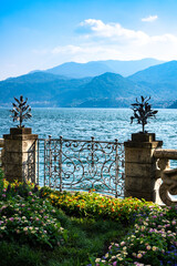 Fascinating art installation in the beautiful historic Villa Monastero with spectacular Lake Como view in Varenna, Province of Lecco, Italy.