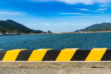 五島列島の新上五島町の波止場の風景