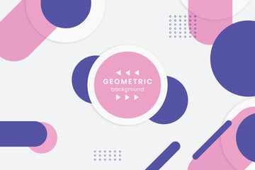 Flat geometric shapes background