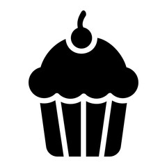 cupcake glyph icon