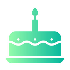 birthday cake gradient icon