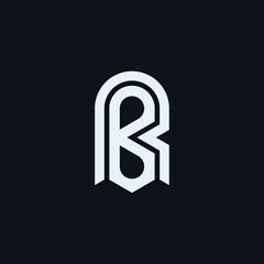 modern letter BR or RB logo. - obrazy, fototapety, plakaty