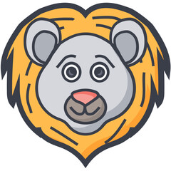 Bear Face Vector Icon