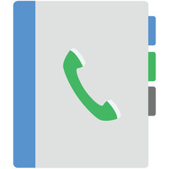 Phone Book Flat Illustration