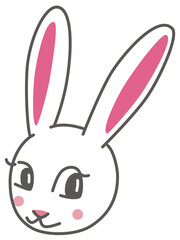 ウサギの顔イラスト