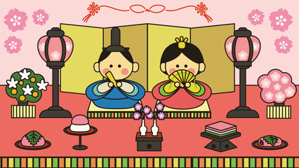 ひな祭りイラスト