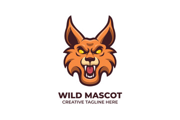 Wild Coyote Mascot Logo Character