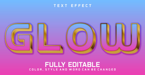 Editable Glow text style effect