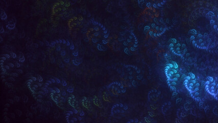 Naklejka na ściany i meble 3D rendering abstract colorful fractal light background