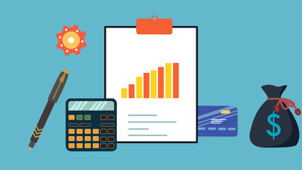Calculations and budgets based on a chart, involving money