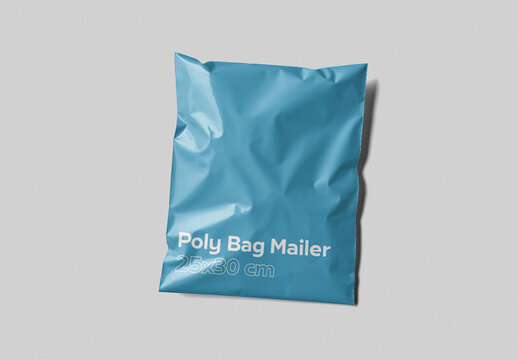 Poly Mailer Mockup in Vertical Position
