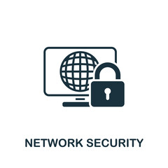 Network Security icon. Monochrome simple Cyber Security icon for templates, web design and infographics