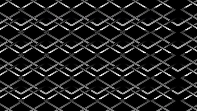 Footage metal mesh on a black background