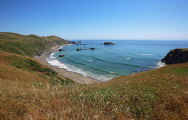 Panorama with Blind Beach, California