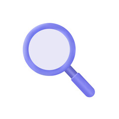 Lupe 3d in realistic style on white background. Business vector icon. Transparent background. Search icon vector