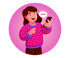 Little kid get addicted to use smartphone