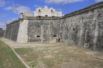 18th Century Fort Conde de Lippe or Our Lady of Grace Fort, view to the fortifications, Elvas, Alentejo, Portugal