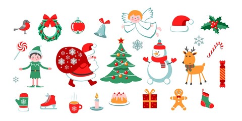 Christmas kit for creating postcards or posters.