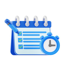 Obraz premium 3d rendering schedule calendar illustration