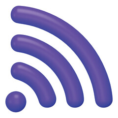 Wifi signals 3d rendering isometric icon.