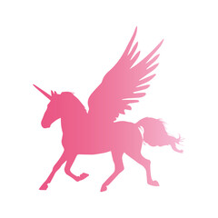 Fototapeta na wymiar Beautiful Lovely Pink Unicorn