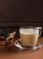 Wedang Saraba is a traditional Indonesian herbal drink, from Makasar, made from coconut milk, ginger, palm sugar and pandan leaves