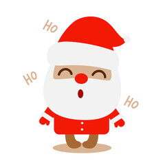 Santa Claus on a white background. Vector illustration for a retro Christmas card.