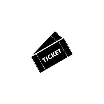 Cinema Ticket icon. Movies Ticket logo isolated on white background