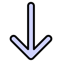 down arrow interface direction pointer selection icon