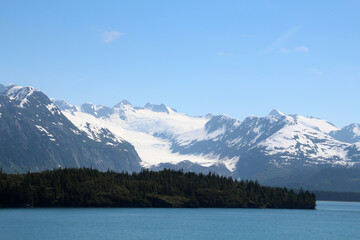 Alaska, coastal landscape in Prince William Sound 