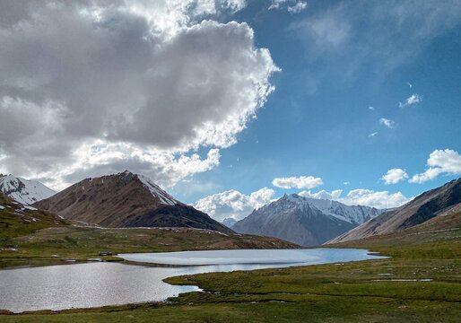 lake and mountains